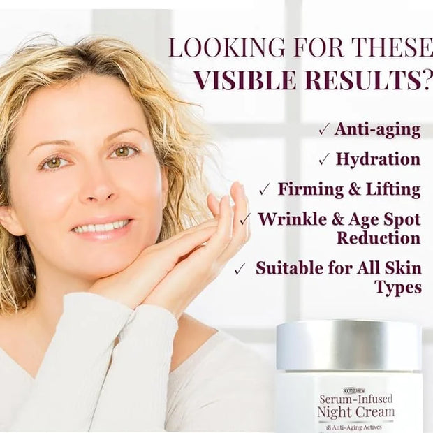 Anti-Aging Face Cream, Multi Peptide Cream, Deep Wrinkle Repair Cream, for Mature and Dry Skin, Peptide Night Cream 1.7 Fl...