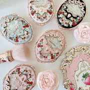 Flower Knows Strawberry Rococo Embossed Blush;Berry Matte Finish;Buildable & Blendable Powder Blush for cheeks,Highly Pigm...