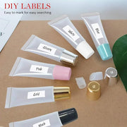 AMORIX 50PCS 10ml Lip Gloss Tubes Clear Empty Lip Balm Containers with Blue Cap Refillable Soft Cosmetic Squeeze Tubes for...