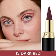Kaely 2Pcs Red Dark Red Gel Eyeliner Pencil Set,Waterproof Color Colored Eye Liner Crayon,Cat Eye Stencil Gothic Halloween...