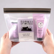 Dionis Goat Milk Lavender Blossom 6 Pc Self-Care Travel Set + 8oz Whipped Body Scrub – Hydrating Exfoliation & Moisture Ki...
