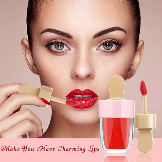 15 Pack Icecream Lip Gloss Tube Boxes Packaging, Pink Lip Gloss Boxes for 2.68x1.62 Inch Ice Cream Shaped Empty Lipgloss T...