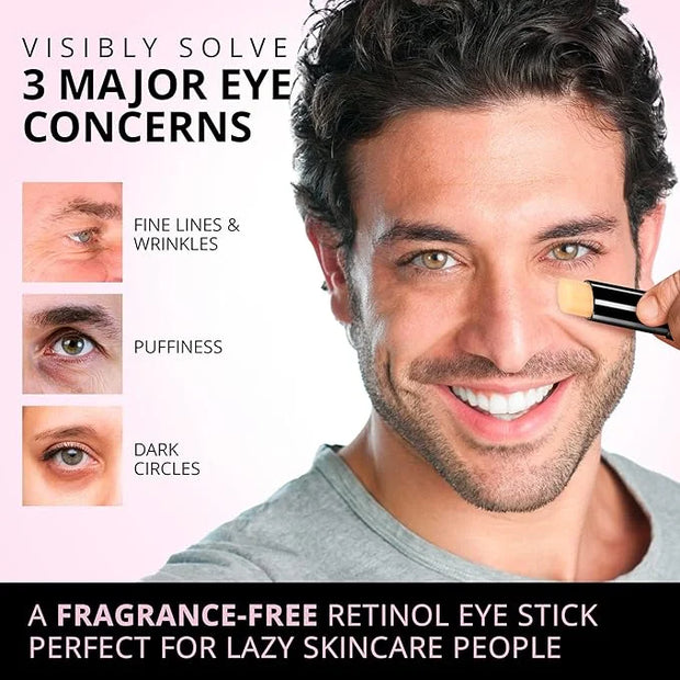 VELAMO ADVANCED Retinol Eye Stick: Retinol Eye Cream for Dark Circles and Puffiness with 1% Bakuchiol and Caffeine - Visib...