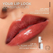 L'Oreal Paris Plump Ambition Hyaluron Lip Oil, 24 HR Lip Gloss with Hyaluronic Acid, Volumizing Formula with Glass-Like Sh...