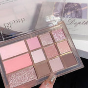 12 Colors Nude Brown Pink Matte Shimmer Eyeshadow