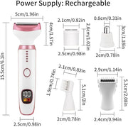 Electric Razors Shavers for Women, Bikini Trimmer 5 in 1 Electric Shaver Razor for Women Wet/Dry Face Razors for Face Nose...