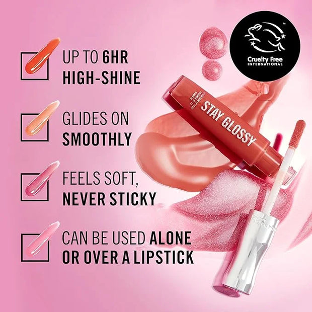 Rimmel Stay Glossy Lip Gloss Bundle - .18oz Tubes in 710 Honey, Honey and 122 All Nighter Shades - Product Image