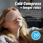 Cooling Gel 3D Sleep Eye Mask-Weighted Blackout Sleep Mask & Cold Compress for Dark Circles, Dry Eyes, and Puffiness - Com...