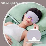 7C Soft Sleep Mask - Eye Mask - Hyaluronic Acid Anti-Aging Under Eye Cover with Adjustable Ear Elastic Straps for Full Nig...