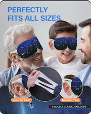 21 Packs Double Earloops Steam Eye Masks for Dry Eyes, Graphene Warm Eye Mask, Heated Eye Mask Reduce Puffiness & Dark Cir...