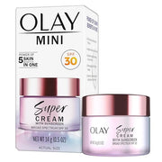 Olay Super Cream with Sunscreen SPF 30, 15 mL, Trial Size Ultra Lightweight Face Moisturizer - Vitamin C, Hyaluronic Acid,...