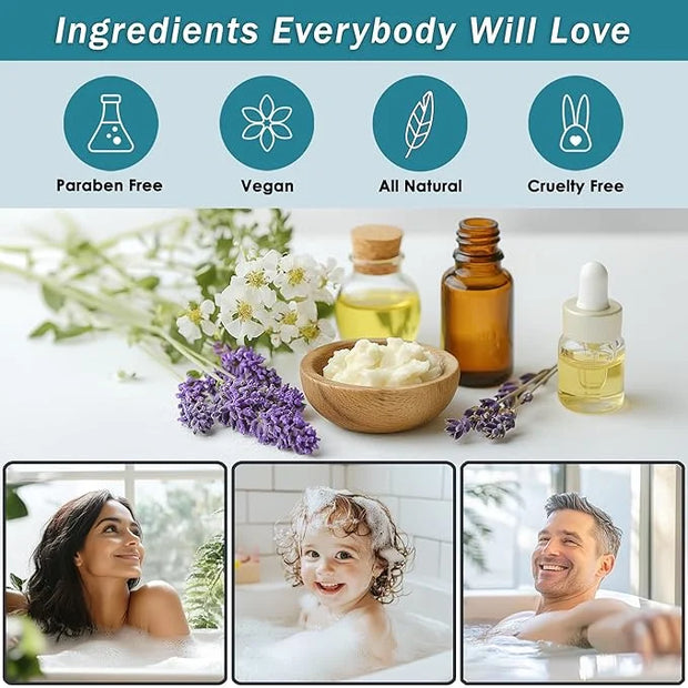 Spa Gift Baskets For Women - Luxury Bath Set With Jasmine & Lavender - Spa Kit Includes Body Wash, Bubble Bath, Lotion, Ba...