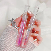 2Pcs Plumping Lip Gloss, Lustrous Dewy Finish Moisturizing Shimmer Color Changing Lip Stain Tinted Lip Balm Long Lasting N...