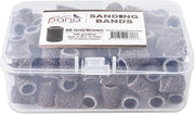 PANA 100 Pieces Nail Sanding Bands Professional Nail Manicure Great Fit for Nail Drill Bits for Acrylic Nails (60 Grit, Br...