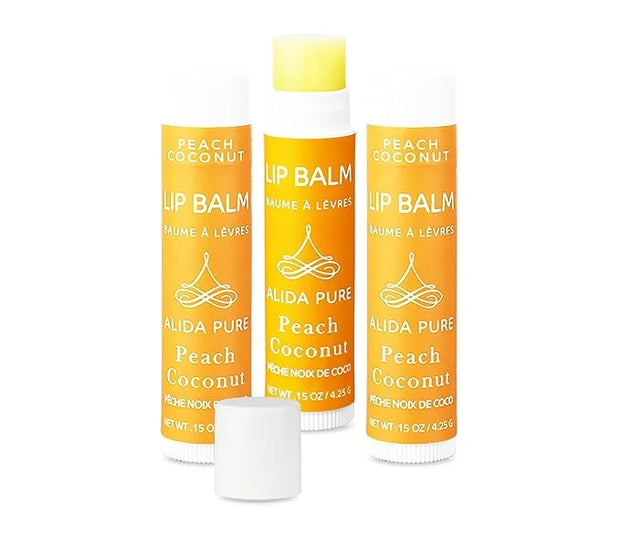 Peach Coconut Lip Balm Collection, Vegan Lips,