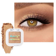 Golden Glitter Eyeshadow – Neutral Shimmer Eye Shadow, Daily Waterproof Long-Lasting Eyeshadow Powder Palette for Women Ey...