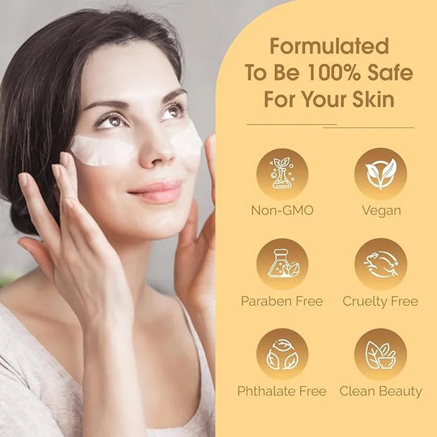 Under Eye Patches with Vitamin C & E - Dermatologist Tested Korean Eye Gel Patches for Puffy Eyes and Dark Circles - Hydra...