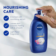 NIVEA Nourishing Botanical Blossom Body Wash with Nourishing Serum, Moisturizing Body Wash for Women, Enriched with Provit...
