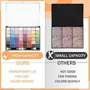 3 Pcs Large Empty Magnetic Eyeshadow Palette Cosmetics