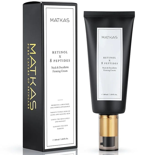 MATKAS Korean Retinol Neck Firming Cream 3.38 Fl Oz - Neck Creams for Tightening and Firming, Skin Tightening Cream for Fa...
