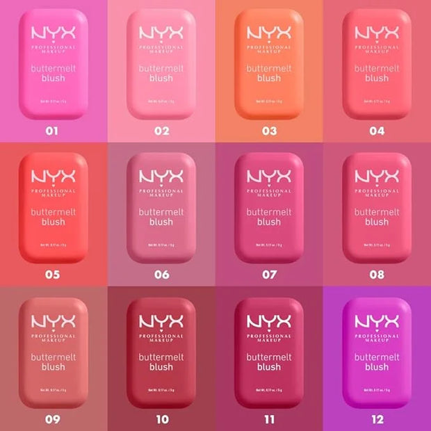 NYX PROFESSIONAL MAKEUP Buttermelt Powder Blush, Fade and Transfer-Resistant Blush, Up to 12HR Make Up Wear, Vegan Formula...