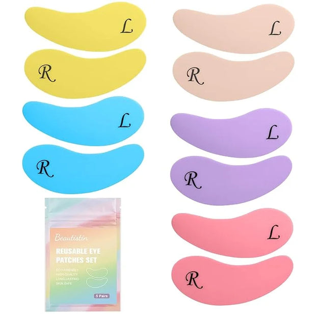 Under Eye Patches Silicone - 5 Pairs Reusable Eye Wrinkle Patches, Reusable Under Eye Mask, Plump Fine Lines & Wrinkles - ...