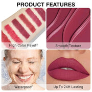 evpct Silky Lip Liner Pencil Retractable, Plum Red Smooth Lip Liner Creamy Velvet Lipliner Long-Lasting for Korean Makeup ...