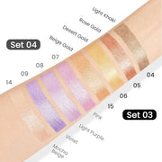Kaely 4Pcs Cream Eyeshadow Stick Set for Eyes,Pink Light Purple Vioiet Mocha Beige,Eye Brightener Shimmer Makeup Pen,Water...