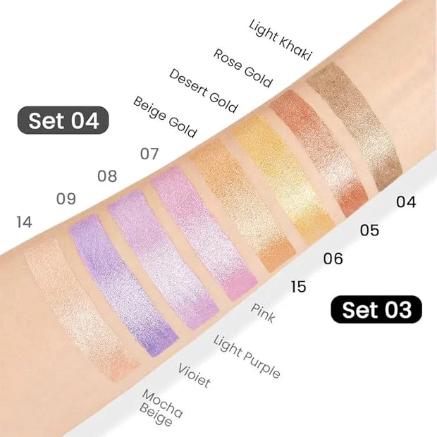 Kaely 4Pcs Cream Eyeshadow Stick Set for Eyes,Pink Light Purple Vioiet Mocha Beige,Eye Brightener Shimmer Makeup Pen,Water...