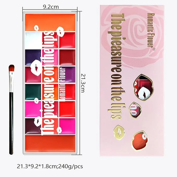 Long-Lasting Hydrating Lipgloss Makeup Sets for Girls and Women Waterproof Non-Sticky Lip Gloss Lip Stain Lipcolor with So...
