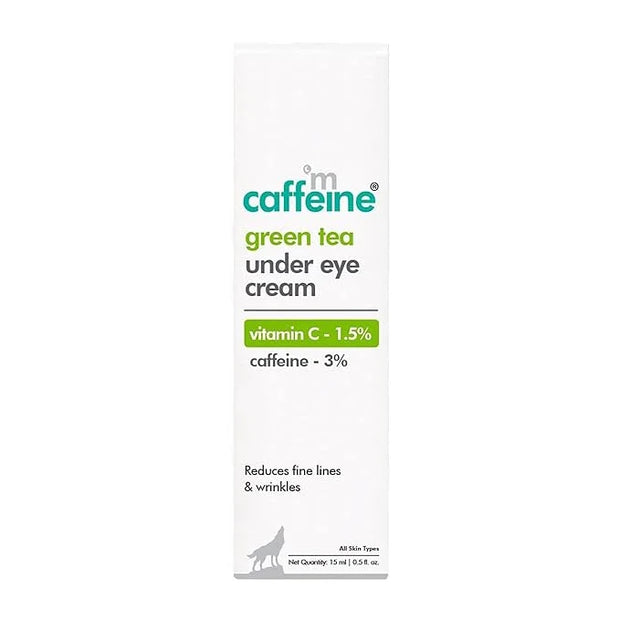 mCaffeine Green Tea and Vitamin C Under Eye Cream - Anti Aging Caffeine Eye Cream for Dark Circles, Puffiness, and Pigment...