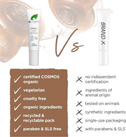 Dr. Organic Snail Gel Eye Serum | Tightens and Hydrates Delicate Eye Area, Reduces Puffiness, Natural, Certified Organic, ...