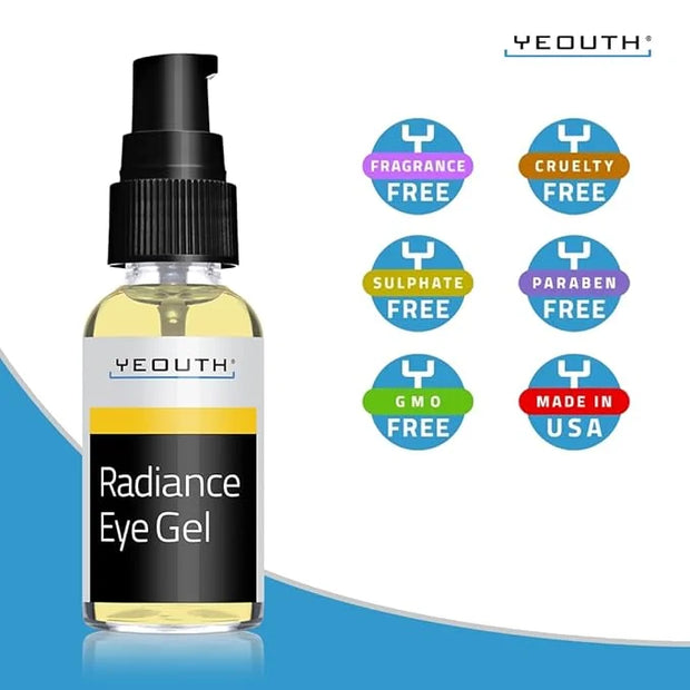 YEOUTH Under Eye Gel with Hyaluronic Acid for Puffiness, Under Eye Bags & Circles, Hydrating Skincare for Tired-Looking Ey...