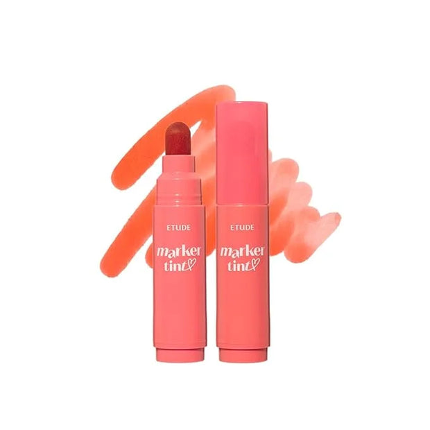 ETUDE Dear Darling Marker Tint #7 Peach Apricot (5g) | Hydrating & Long Lasting Lip Stain | High Pigmented Lip Maker with ...