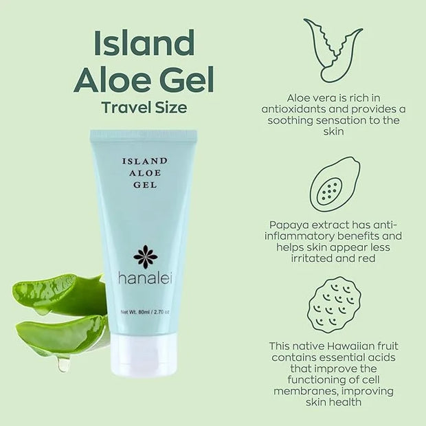 Hanalei Cooling Island Aloe Gel, Cruelty-Free and Paraben-Free, Everyday Moisturizer and After Sun Care, Soothing Gel, Hyd...