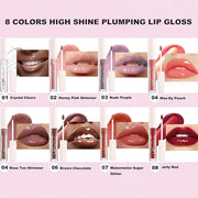 ﻿Rose Tan lip plumper gloss Tinted Glitter Lipgloss Lip Oil Teens Moisturizing Lipstick Lip Balm High Shine And Vegan Plum...
