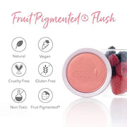 100% PURE Powder Blush (Fruit Pigmented), Mimosa, Soft Shimmery Finish, Nourishes Skin w/Rosehip Oil, Cocoa Butter, Natura...