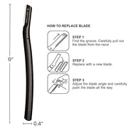 Eyebrow Razor with 6 Blades & Travel Case – Face Razors for Women & Men, Eyebrow Trimmer Shaper with Precision Cover, Faci...