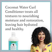 Camille Rose Coconut Water Curl Conditioner with Natural Coconut, Rosemary, & Castor Oils to Hydrate and Detangle, for Cur...