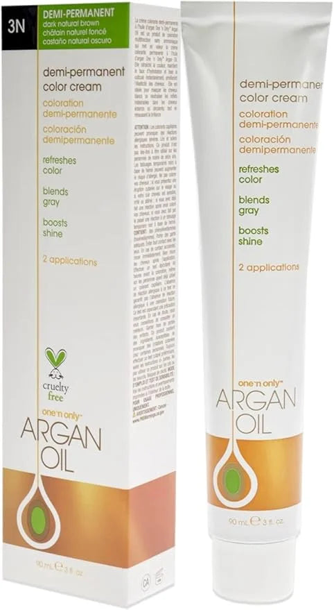 One N' Only Demi Permanent Hair Color - Permanent Hair Dye Made with Argan Oil - Delivers Rich, Accurate Tones with Gray C...