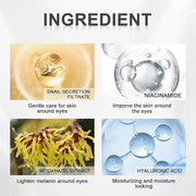 Under Eye Cream for Dark Circles And Puffy Eyes, Snail Peptide Energetic Eye Roll-On 360° Massage, Dark Circle Eye cream, ...