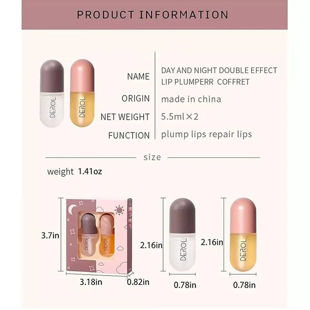 2 Pcs Lip Plumper, Natural Lip Night)