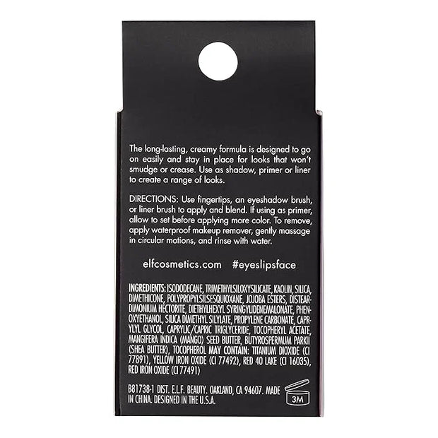 e.l.f. No Budge Cream Eyeshadow, 3-in-1 Eyeshadow, Primer & Liner With Crease-Resistant Color & Stay-Put Power, Vegan & Cr...