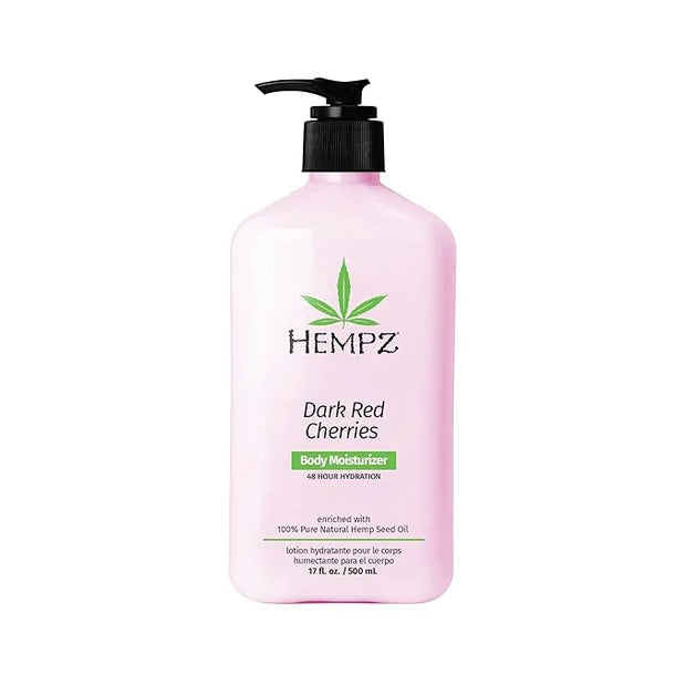 Hempz Dark Red Cherries Lotion, Ultra Hydrating Moisturizer for Body, Hands and Feet 17 oz. - Product Image