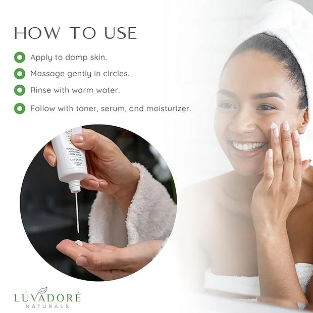 Microdermabrasion Facial Scrub – Skin Polishing Exfoliating Face Scrub – Gentle Face Exfoliator with Shea Butter, Vitamin ...