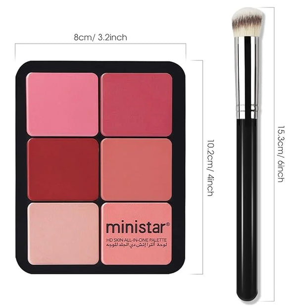 12 Colors Cream [Blush] Makeup Palette for Cheeks