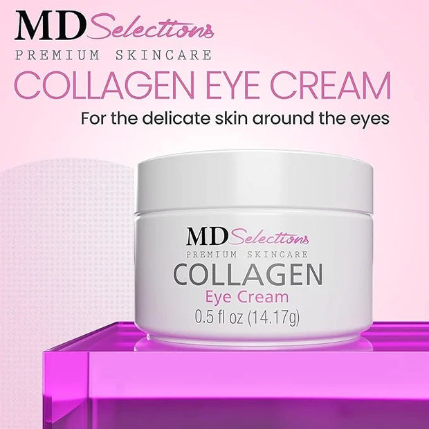 Collagen Eye Cream with Hyaluronic Acid, Under Eye Cream for Puffiness, Under Eye Bags, Hydrating Under Eye Cream, Eye Ski...