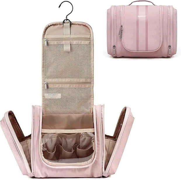 BAGSMART Toiletry Bag for Women, Travel Toiletry Organizer with hanging hook, Water-resistant Cosmetic Makeup Bag Travel O...