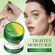 Avocado Under Eye Patches - 60 Pcs Eye Mask Anti-Aging Collagen Hyaluronic Acid Moisturizing Under Eye Mask for Removing D...