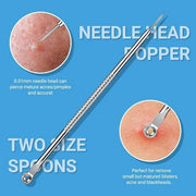 TsMADDTs Blackhead Remover Tools, Ingrown Hair Tweezers, Pimple Popper Tool Kit, Blackhead Extractor, Eyebrows Tweezers fo...
